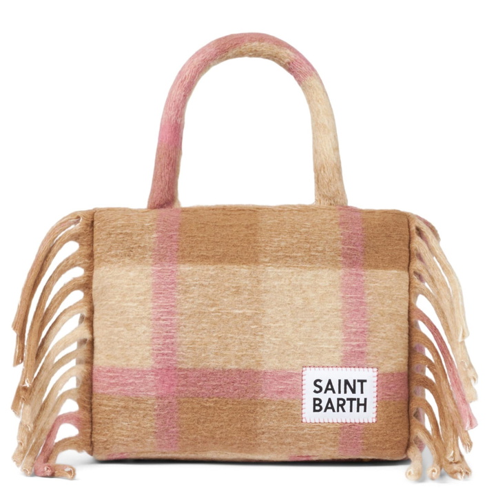 Photo: MC2 Saint Barth Colette Blanket Handbag With Tartan Print