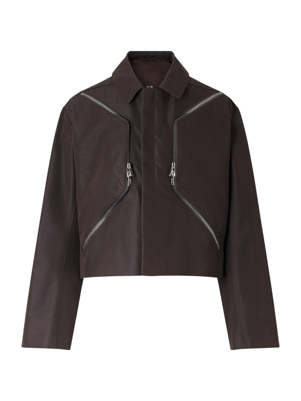 Photo: Rick Owens - Temple Heizer Mac Oversized Cotton-Blend Satin Jacket - Gray