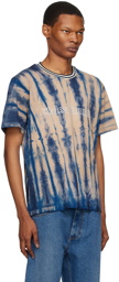 Wales Bonner Blue & Beige Tie-Dye T-Shirt