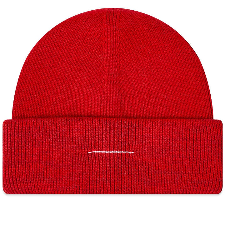 Photo: MM6 Maison Margiela Women's Knitted Beanie in Red