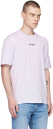 Hugo Purple Embroidered T-Shirt