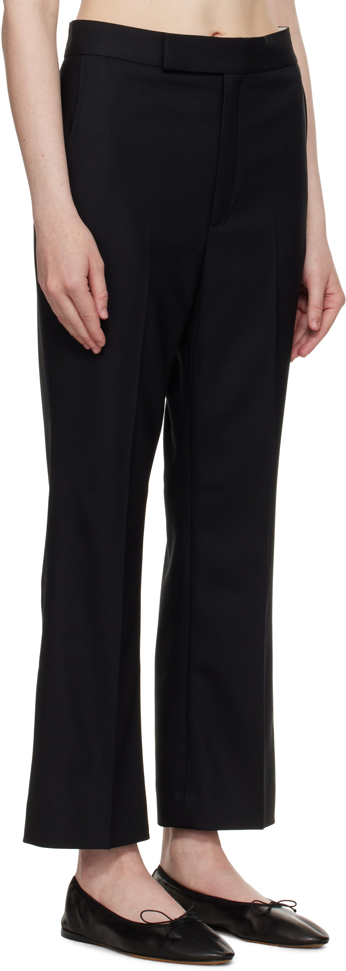 Maria McManus Black High Waisted Crop Trousers