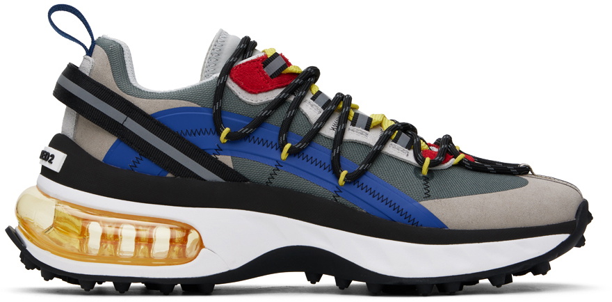 Dsquared2 Gray & Blue Bubble Sneakers Dsquared2