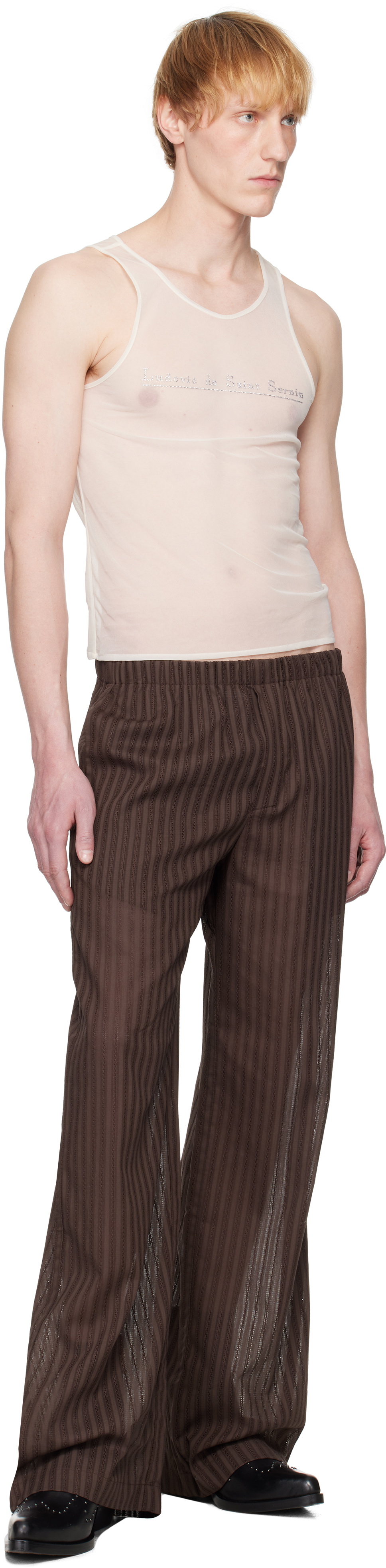 Ludovic de Saint Sernin Brown Boxer Trousers