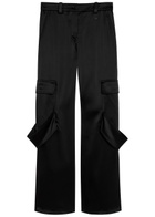 Courrèges Utility Chaps Satin Trousers Black