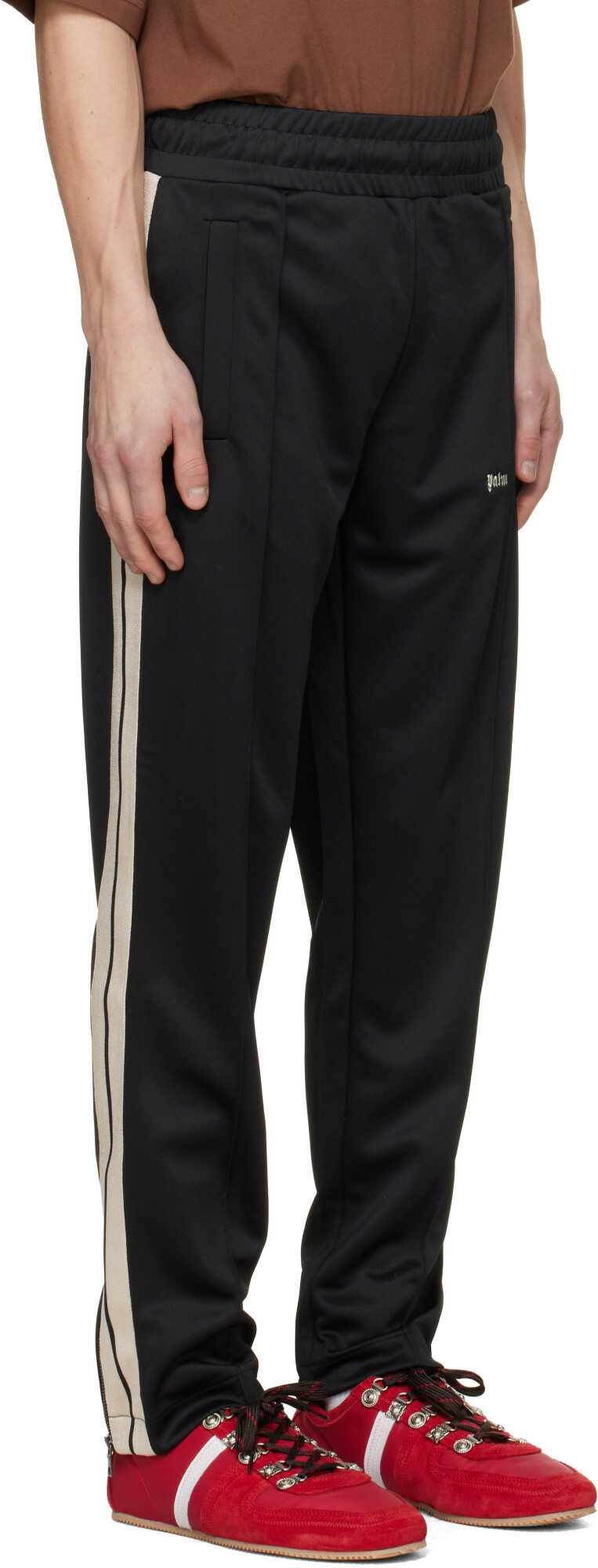 Palm Angels Black Classic Logo Track Pants