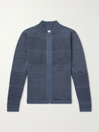 S.N.S. Herning - Fisherman Wool Zip-Up Sweater - Blue