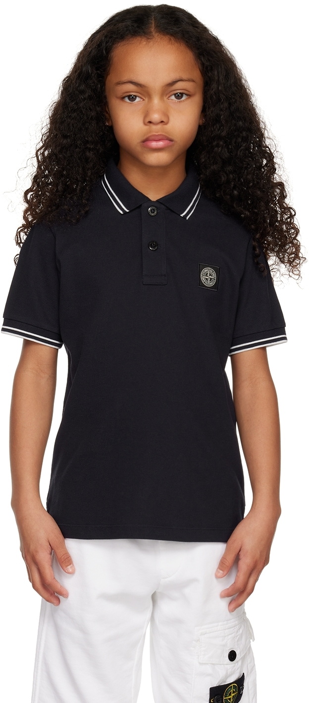 Stone Island Junior Kids Navy Patch Polo