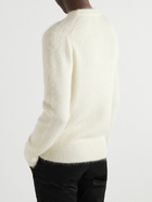 TOM FORD - Slim-Fit Brushed Wool, Mohair and Silk-Blend Sweater - Neutrals