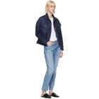 Rag and Bone Blue High-Rise Ankle Skinny Jeans