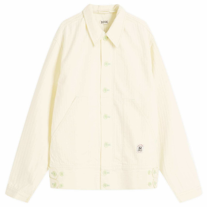 Photo: BODE Men's Greenskeeper Knolly Brook Jacket in Ivory