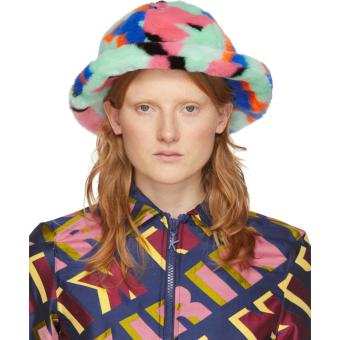 Photo: Kirin Green Faux-Fur Cloche Hat