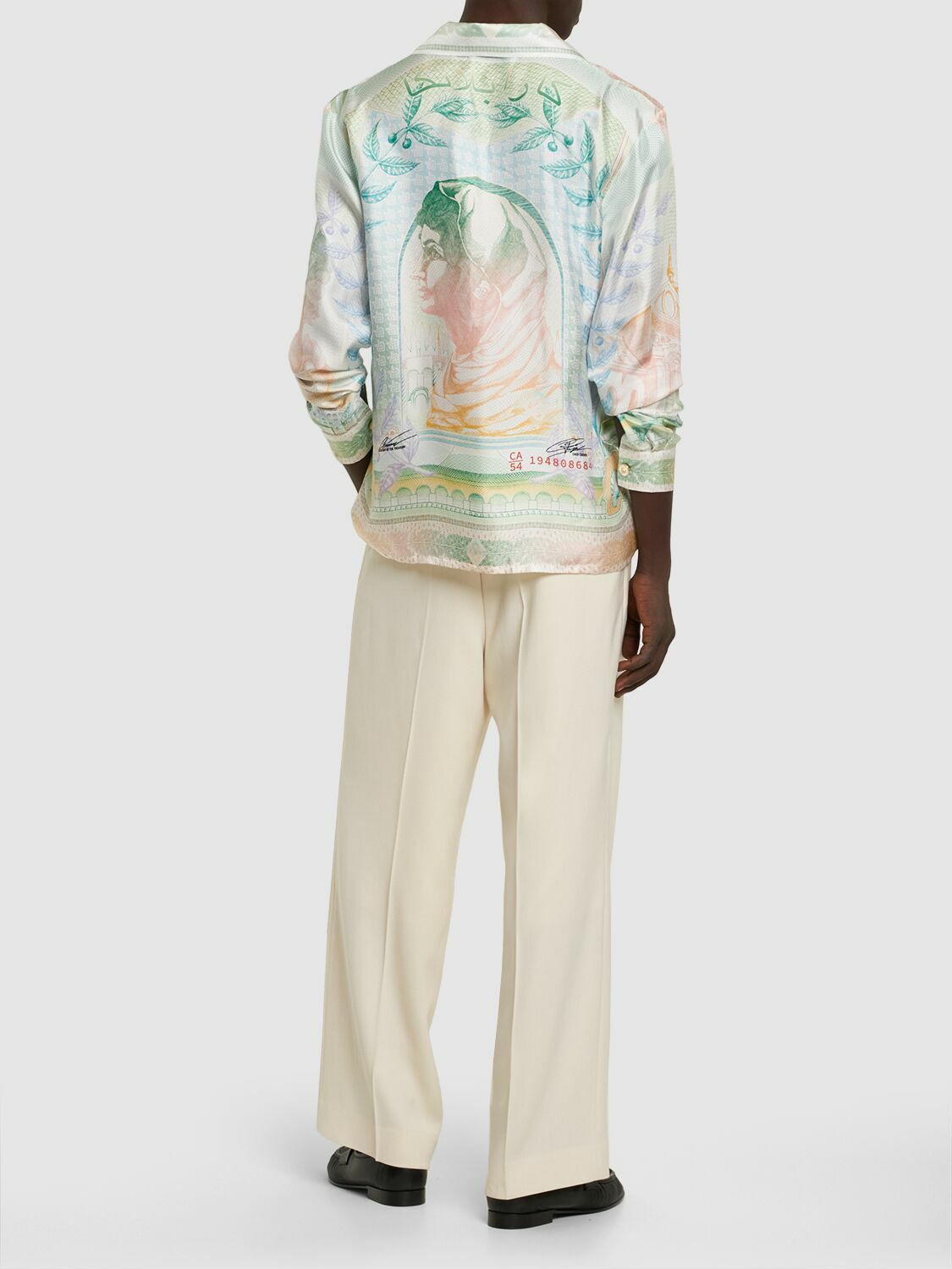 CASABLANCA - La Monnaie Print Silk Twill Shirt Casablanca