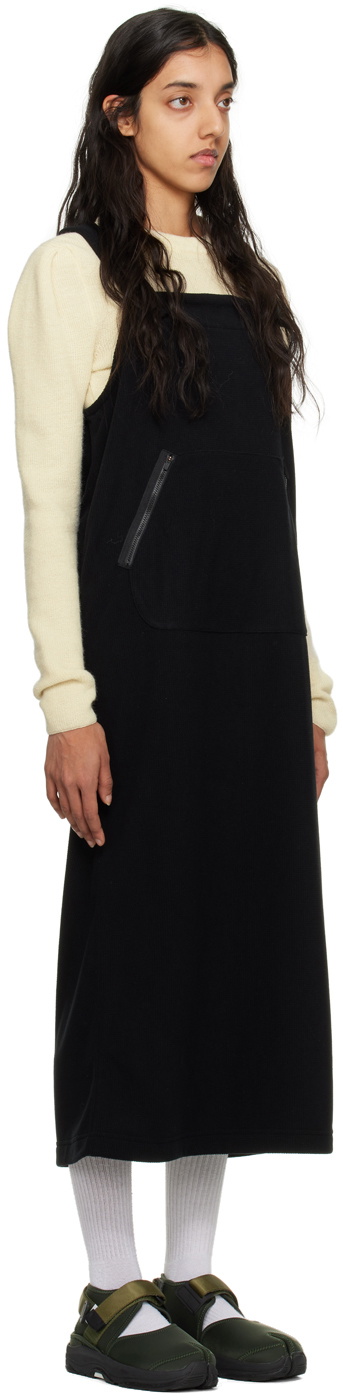Snow Peak Black Grid Midi Dress