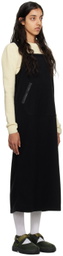 Snow Peak Black Grid Midi Dress