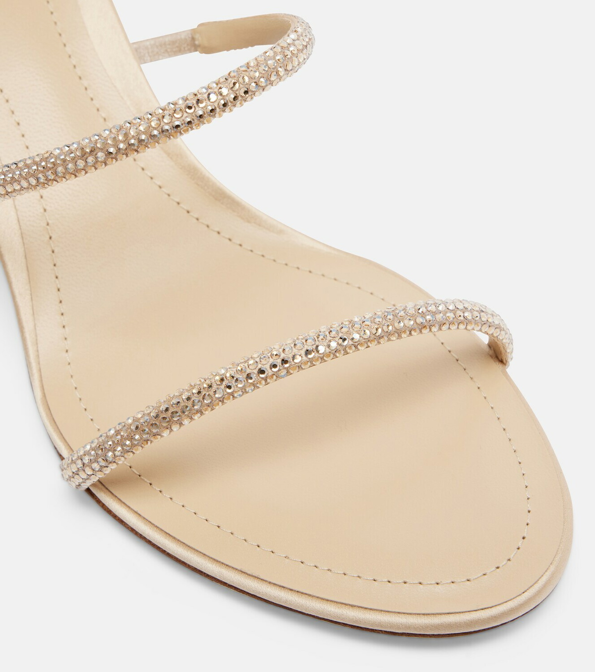 Rene Caovilla Cleo crystal-embellished satin sandals