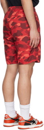 BAPE Red Camo Shark Shorts