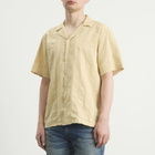Foret Men's Peer Jacquard Stripe Vacation Shirt in Vintage Yellow