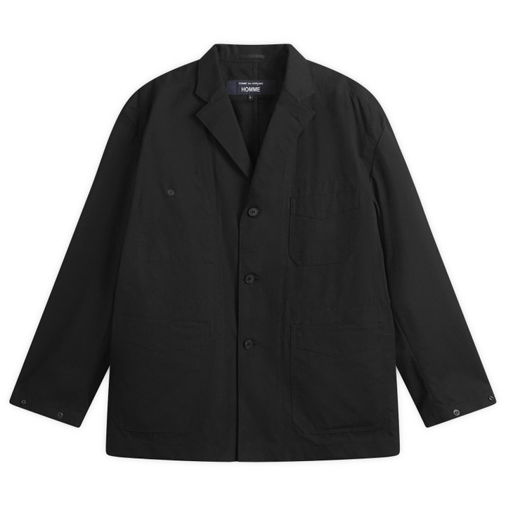 Photo: Comme des Garçons Homme Men's Cotton Yarn Dyed Jacket in Black