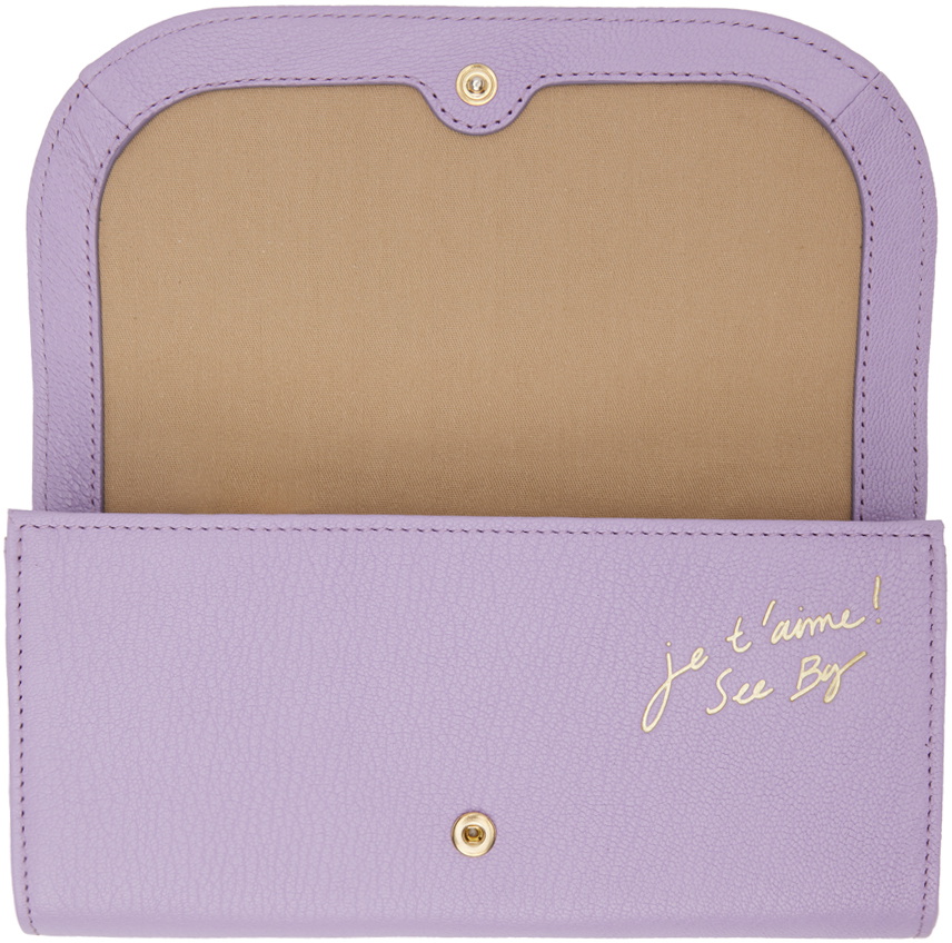 See by Chloé Purple Long Hana Wallet
