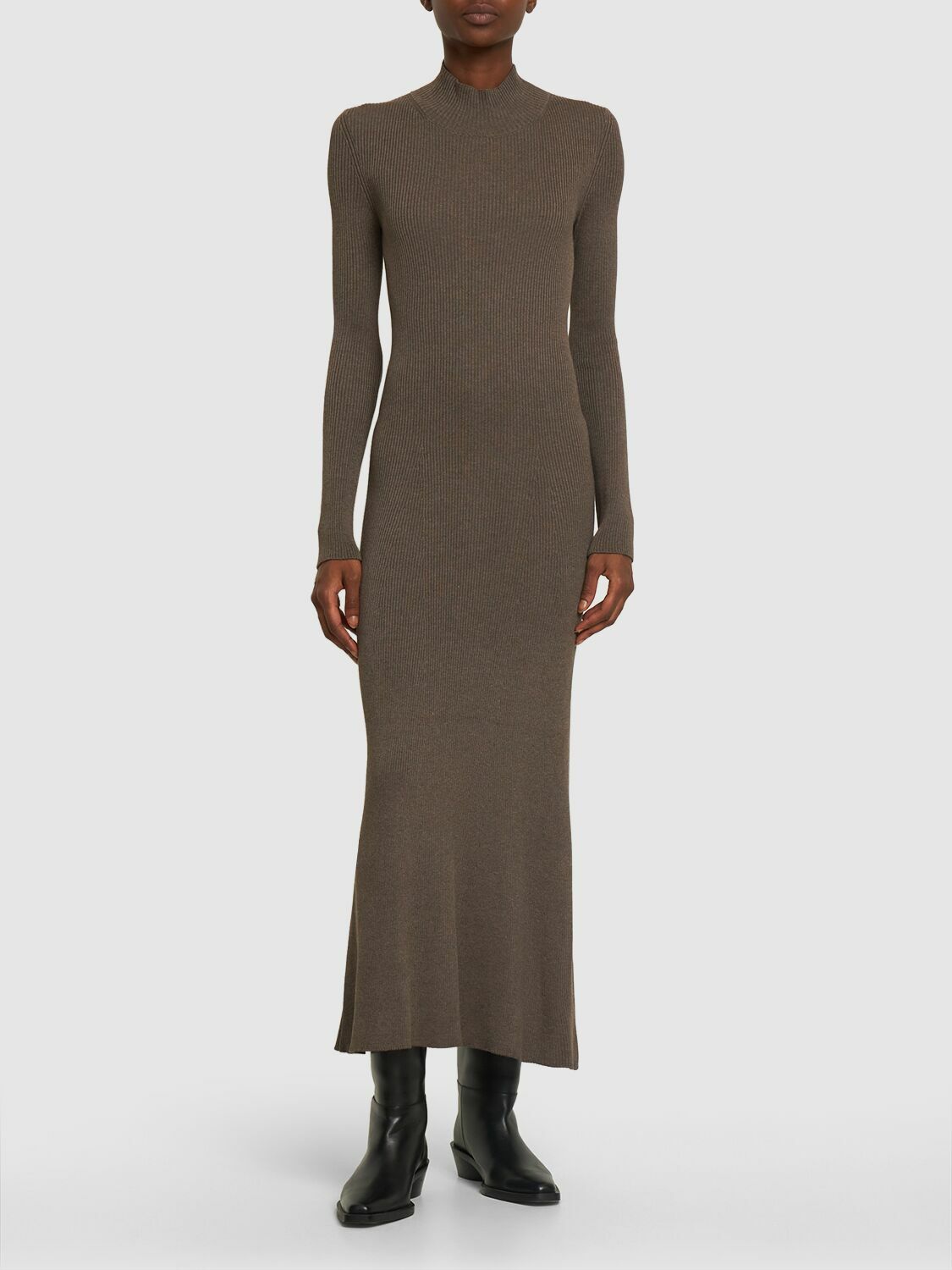PETER DO - Silk & Viscose Knit Open Back Maxi Dress