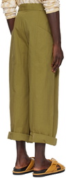 Bonsai Khaki Loose-Fit Trousers