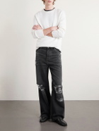 AMIRI - Distressed Wide-Leg Jeans - Black