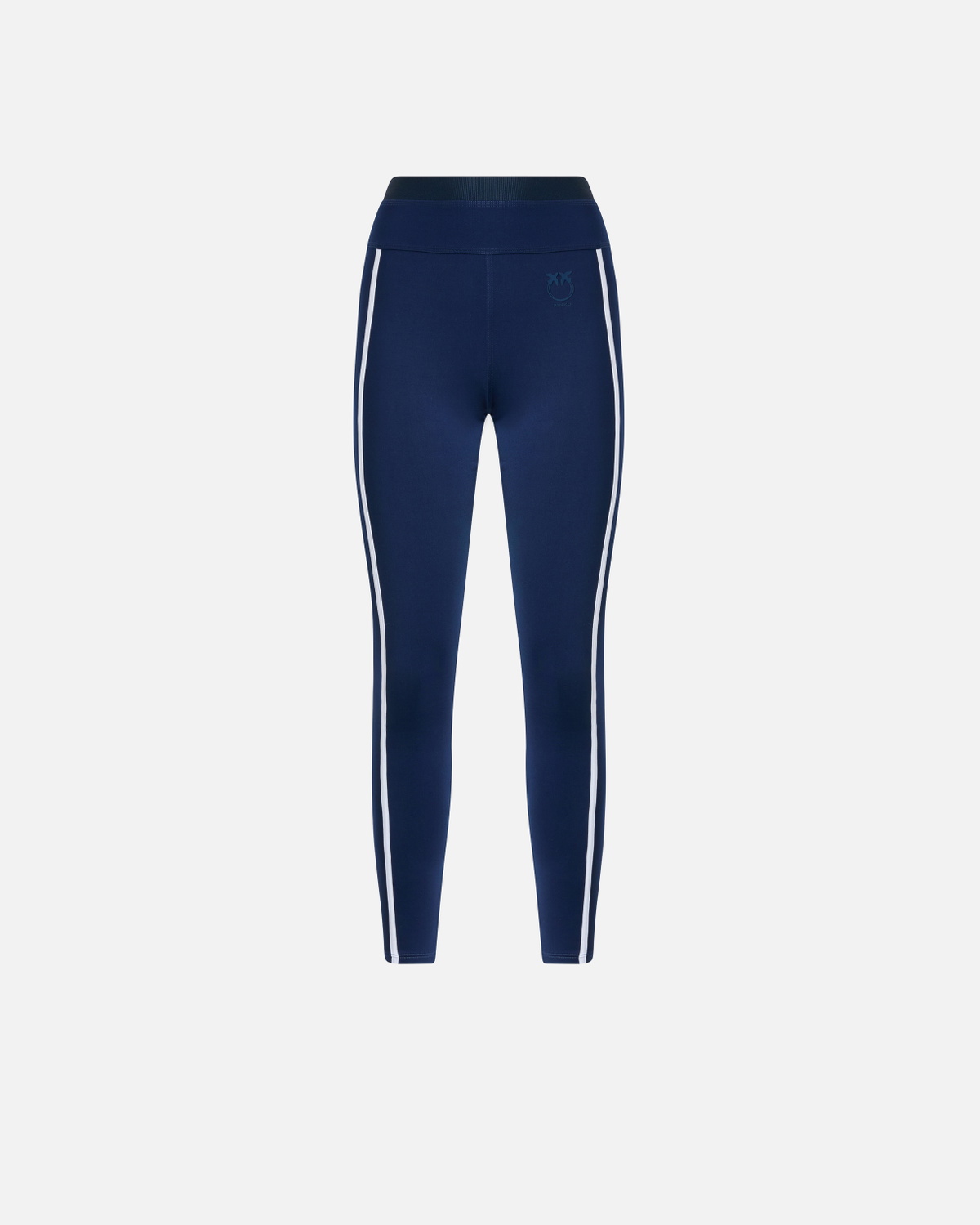 Pinko Leggings With Contrasting Sporty Bands Blue/White