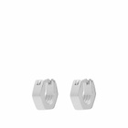 Miansai Men's Utility Huggie Earring in Polished Silver 