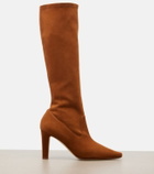 Manolo Blahnik Pavisco suede knee-high boots