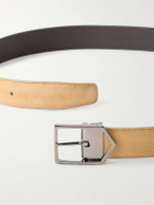 Canali - 3.5cm Suede Belt - Brown