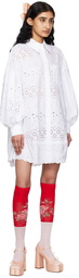 Simone Rocha White Puff Sleeve Minidress