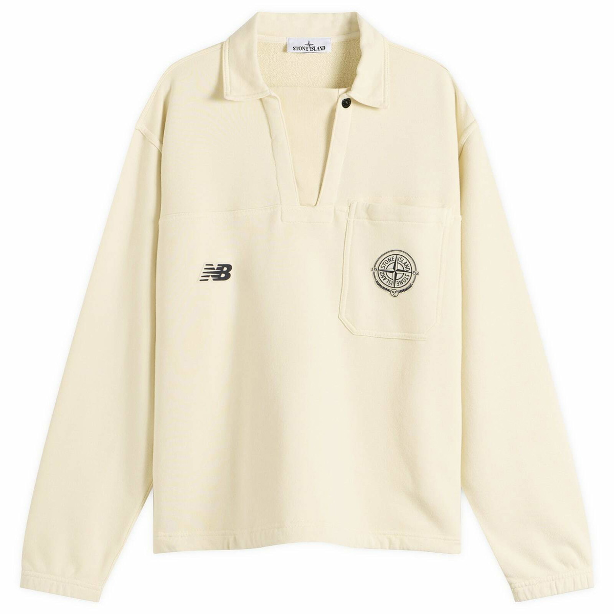 Stone Island Men's x New Balance Polo in Ivory