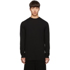 Rick Owens Black Oversized Crewneck Sweater