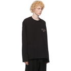 Jil Sander Black Metal Decoration Long Sleeve T-Shirt