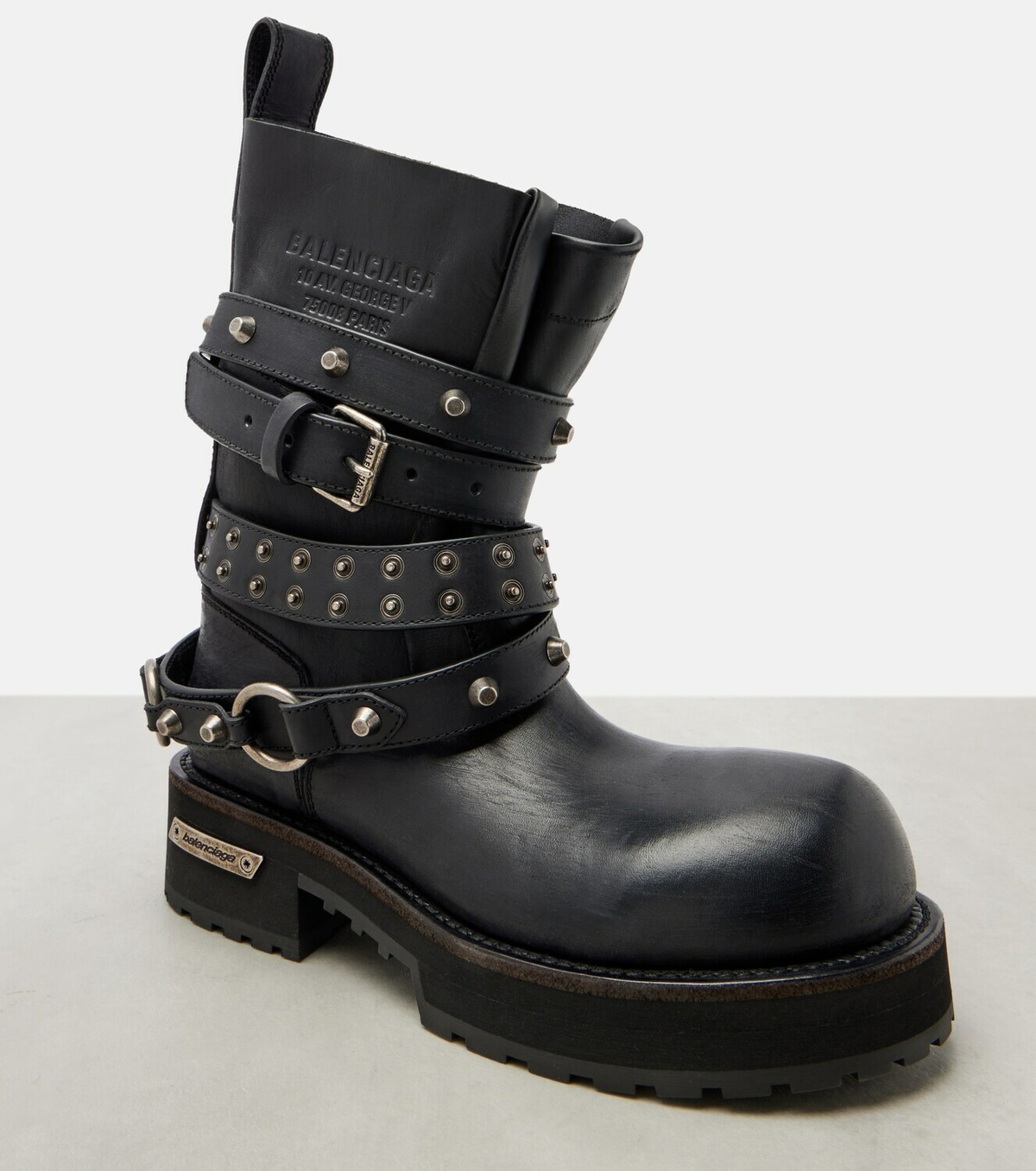 Balenciaga Venom City leather biker boots