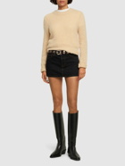 WARDROBE.NYC - Cotton Denim Micro Mini Skirt