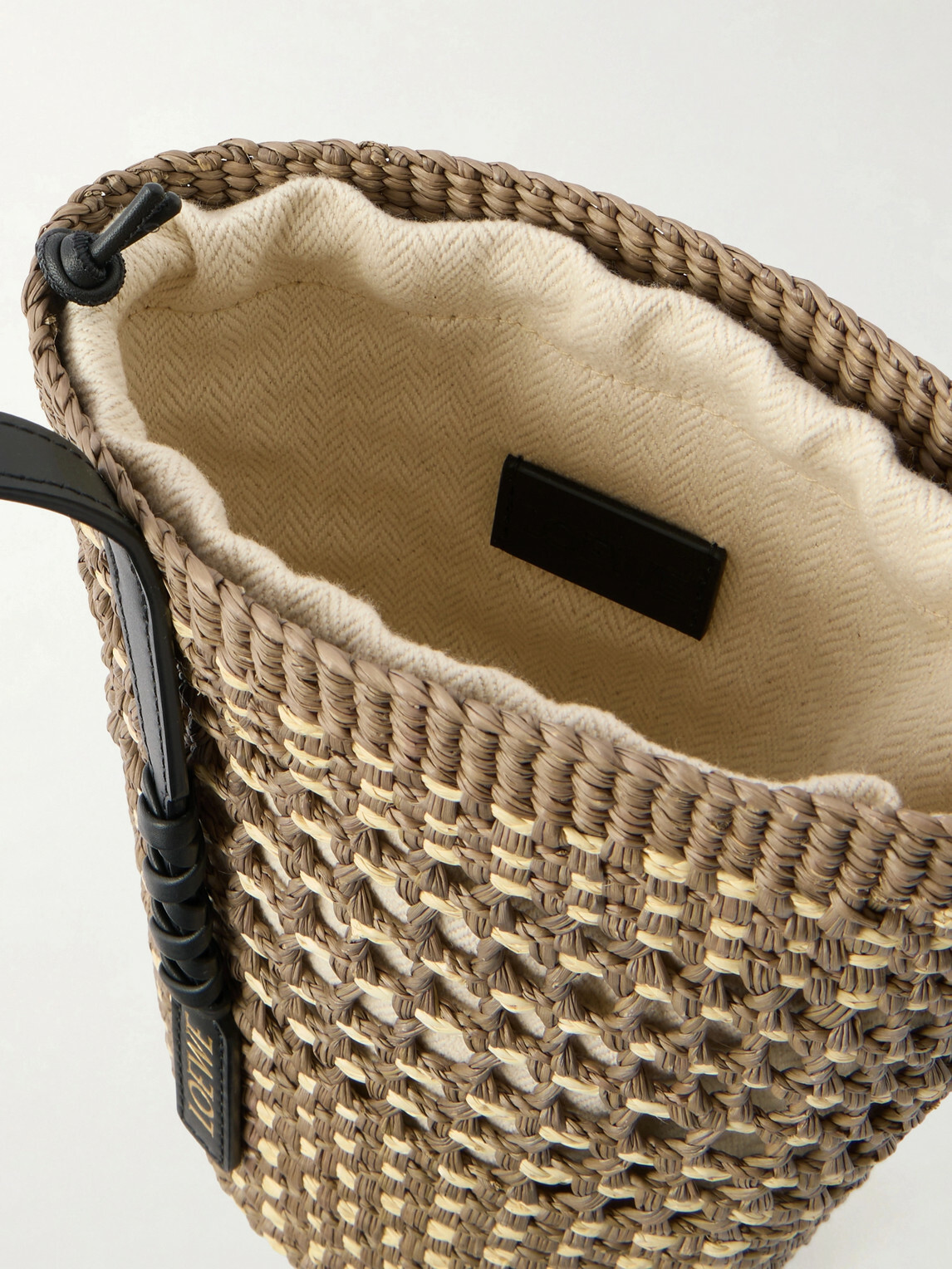 LOEWE - Paula's Ibiza Braid Leather-Trimmed Raffia Shoulder Bag