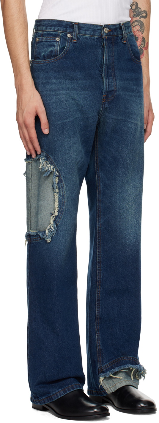 Edward Cuming Blue Circle Window Jeans