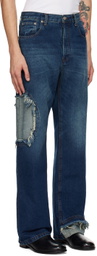 Edward Cuming Blue Circle Window Jeans