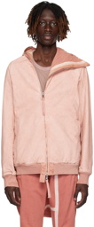 Boris Bidjan Saberi Pink Asymmetric Zip Reversible Jacket