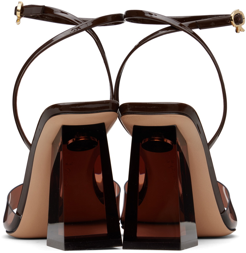Gianvito Rossi Brown Cosmic 85 Heeled Sandals Gianvito Rossi