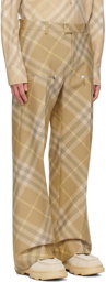 Burberry Beige Check Trousers