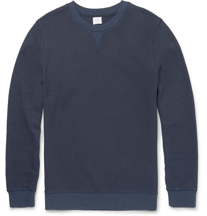 Photo: Sunspel - Slim-Fit Cellulock Cotton Sweatshirt - Men - Navy