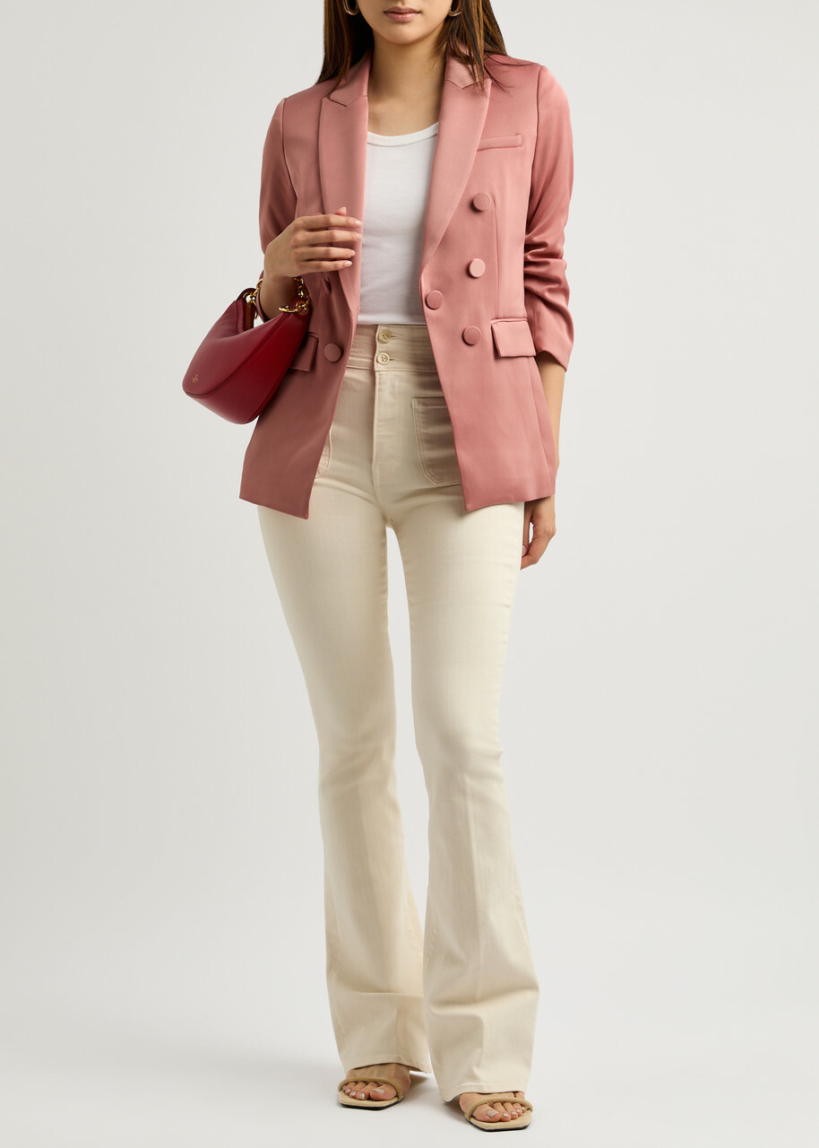 Veronica Beard Tomi Dickey Satin Blazer Pink Veronica Beard