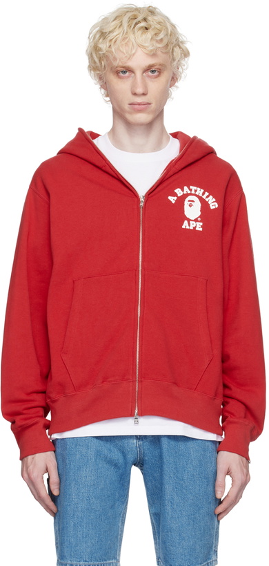 Photo: BAPE Red College Hoodie