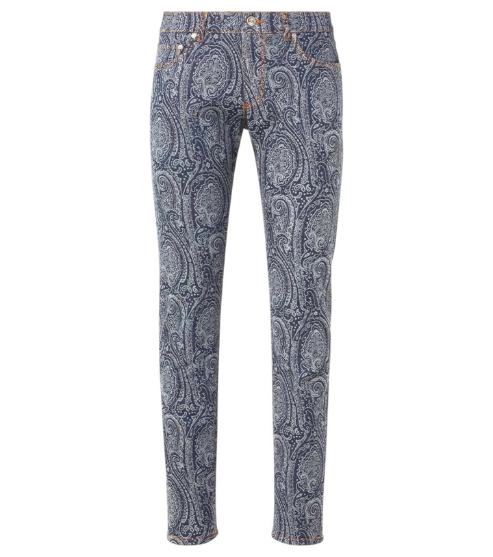 Photo: Etro Paisley jacquard slim jeans