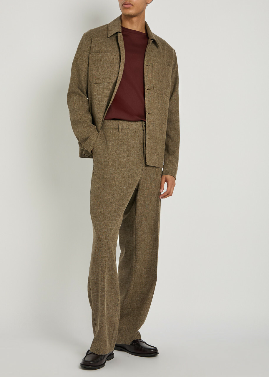 Les Deux Randall Straight-leg Woven Trousers Khaki