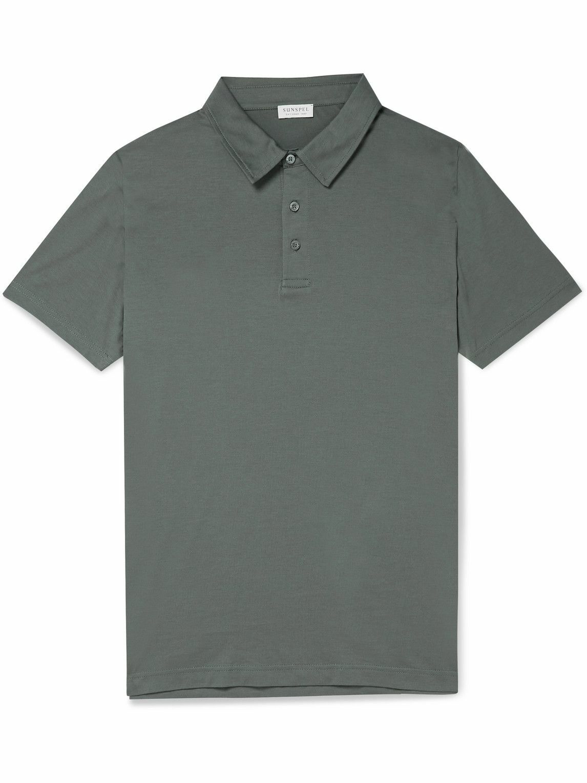 Sunspel - Cotton-Piqué Polo Shirt - Gray Sunspel