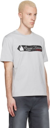 Lanvin Gray Printed 'Lanvin Signature Label' T-shirt
